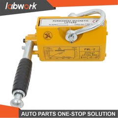 Labwork 440lb/200kg Capacity Permanent Magnetic Lifter 2.5 Safety Factor Yellow