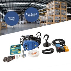 1100LBS Electric Hoist Winch Portable Crane Lift Remote Control 29m/95ft Lifting