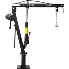 Hydraulic Pickup Truck Crane with Hand Winch, Pickup Truck Bed Hoist Jib Crane-