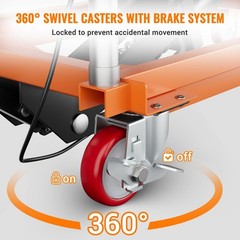 Hydraulic Lift Table Cart 500lb Single Scissor Lift Table Hydraulic Scissor Cart