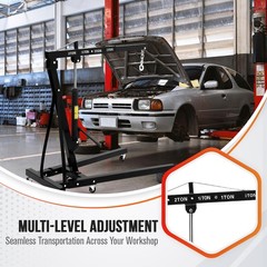 2Ton/4400lbs Engine Hoist Cherry Picker Shop Crane Folding Hydraulic Engine Lift