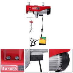1600W Mini Electric Hoist 2200lbs Crane Winch with Wireless Remote Control 110V
