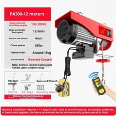 Mini Electric Hoist with Wireless Remote Control 220V Small Crane for Home Use
