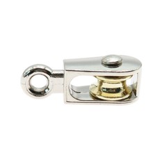 Steel Single/ Double Pulley 13mm-48mm Block Traction Wheel Line Wire Rope Pulley