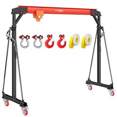 Adjustable 1 T Gantry Crane Steel I-Beam Triangular Base Industrial Workshop Use