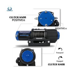 REINDEER 4500lb 12V Winch Kit Synthetic Rope Wireless IP67 for ATV/UTV