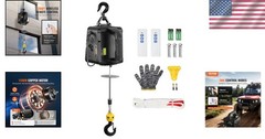 Heavy-Duty Electric Hoist Winch – 1500W Power, 13 ft/min Speed, 1100 lbs Lift