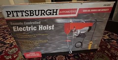 PITTSBURGH 120 Volt, Electric Hoist with Remote Control, Cable Length 48ft