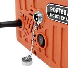 Orange 3-in-1 Control Electric Hoist Portable With Dust Cap Lifting Belt Hook
