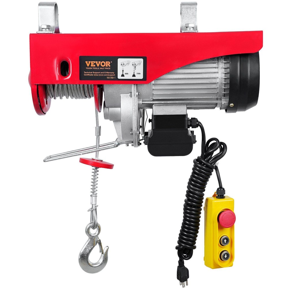 Electric Hoist 1760lbs with 14ft Wired Remote Control and 40ft Lifting Height