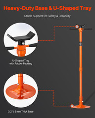 Underhoist Support Stand, 3/4 Ton (1653 Lbs) Capacity under Hoist Jack Stand wit
