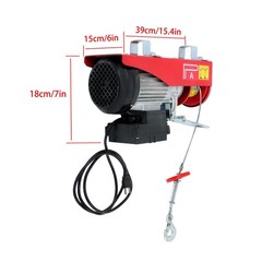 880lb Electric Hoist with 328ft Remote Control, 40ft/20ft Lifting Height 110 V