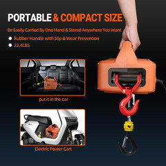 110V Electric Hoist Winch 1100Lbs Capacity for Garage & Workshop Lifting