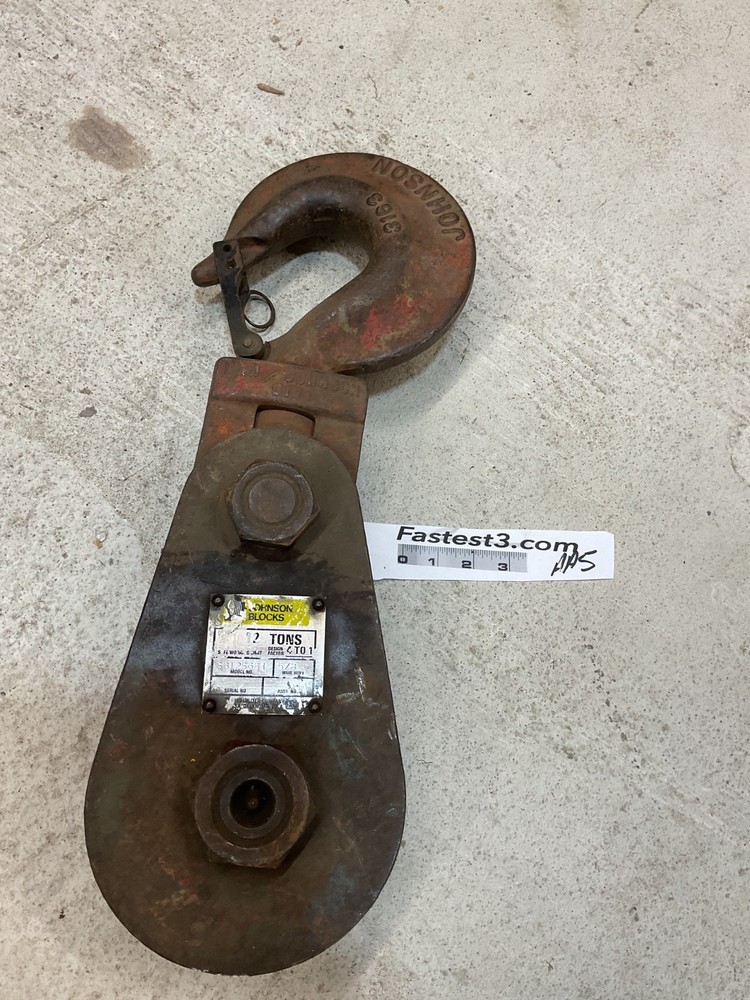 12 Ton Johnson Crane Block SB1S6BH Single Sheave snatch block