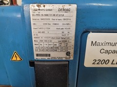 DEMAG 1 TON ELECTRIC CHAIN HOIST, DC-PRO 10-1000, MOTORIZED TROLLEY, DUAL SPEED