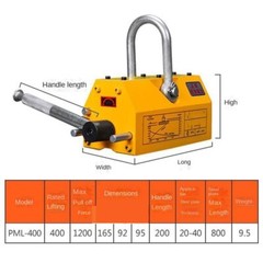 400Kg High-Quality Hoisting Magnet Lifter Suction Strong Magnetic Crane Labor