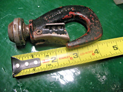 VINTAGE DEMAG V – 2 PS M3 BLACK HOIST CRANE HOOK 4.5”