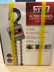 Jet JT9-133051 AL100-050-10 1/2-Ton Aluminum Hand Chain Hoist w/ 10′ of Lift New