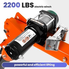 Electric Pickup Truck Crane Truck-Mounted Bed Crane Hoist Lifting w/2200lb Winch