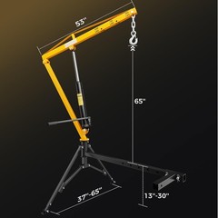 Truck Hitch Mount Hydraulic Truck Crane 360° Swivel 3 Boom 1000 Lbs Capacity