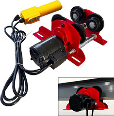 Electric Trolley for Power Hoist 1100LBS Capacity,Fit 2.68-4.33 in I-Beam,Push G