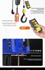 Electric Small Hoist 220v Crane Home Lifting Hoist Portable Remote Control