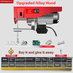 PA300 Flat Winch Hoist 220V/650W Electric Remote Control Hoist Crane With Wire