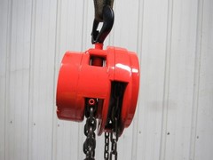 CM Cyclone Model S 1 Ton Manual Chain Fall Hoist 19′ Lift w/Load Limiter Tested