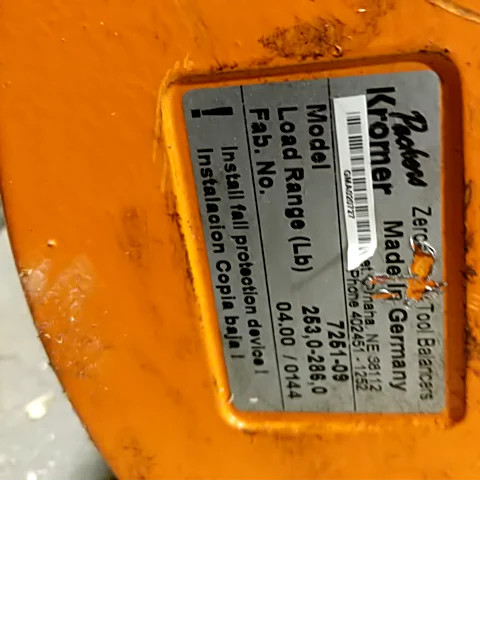 Kromer 7251-09 Heavy-Duty Tool Balancer 253-286LB Capacity-Reconditioned