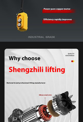 Mini Electric Hoist 220v Home Small Crane Construction Winch Lifter