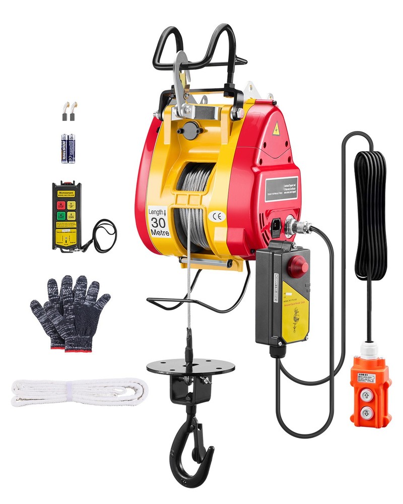 Uimoso Dual-Mode Electric Hoist Winch with 1100LBS Capacity and Remote Control
