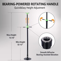 Under Hoist Support Stand 3/4 Ton 1650Lbs Jack Stand Lifting 52 1/2 to 74 7/8 In