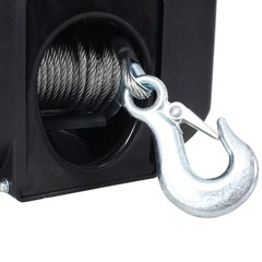 12V Trailer Winch 5000lb – Reversible Boat Winch w/ Galvanized Rope & Remote