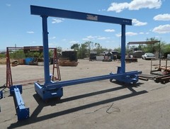 15 Ton Rolling Gantry Crane with 18′ Span-Adjustable Height 7.8ft-12.9ft NYS USA