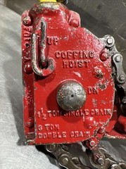 Coffing Hoist 1 Chain-1 1/2 Ton 2 Chain-3 Tons Chain Hoist Used Surplus. ID #2