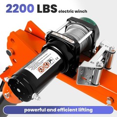 1300lb Electric Pickup Truck Crane Truck-Mounted Bed Crane Hoist w/2000lb Winch