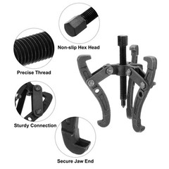 3 Inch 3-Jaw Gear Puller, Extractor Removal Tool for Pulleys and Bearings
