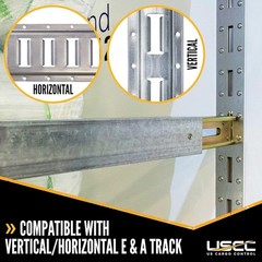 Adjustable Steel E Track Load Bars 92″-103″ (2-Pack) – 1,500 LBS Capacity
