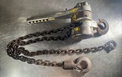 Tugit 1 Ton Ratchet Chain Hoist Come-A-long Winch Rigging. Item ID #2