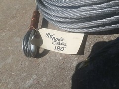 3/8 inch hoist cable 180 feet brand new high quality FREE SHIPPING
