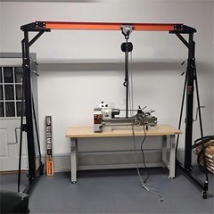 AGROTK 2000 lbs 1 Ton Adjustable Steel Portable Gantry Crane Portable Shop Lift