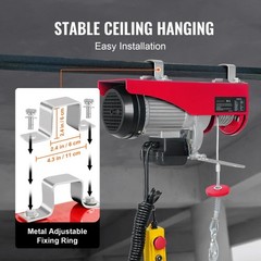 220V Home Small Crane 1/0.5 Tons Winch Hoist Winch Lift