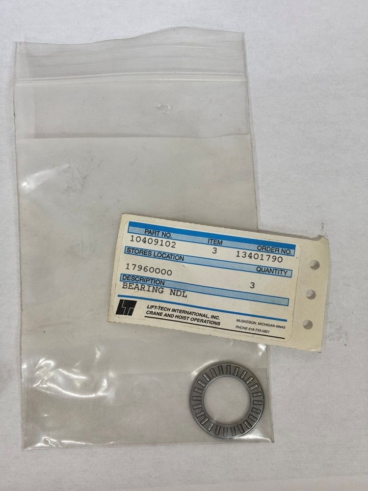CMCO / BUDGIT BEARING NEEDLE; 10409102