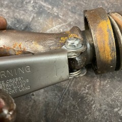 Used Crosby threaded swivel shank hoist #C Hook 1 1/4″ Opening, with latch.
