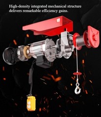 Mini Electric Hoist 220V Home Use Small Crane Winch Pulley Lifting Crane
