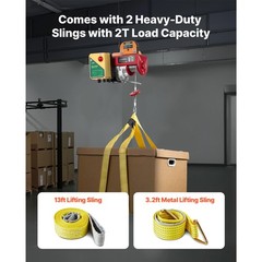 Uimoso Electric Hoist 880 lbs Lift with Wireless Remote, 850W Motor, 110V Power