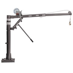 1/2Ton Hydraulic Mounted Crane w/ Cable Winch Pickup Truck Lift Push 1100 Lb.