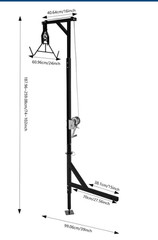 272kg/600lbs Vehicle Mounted Truck Deer Hoist Game Lifting Hoist Manual Crane