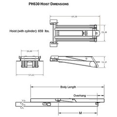 12 Ton (24,000 lb) Dump Trailer Hydraulic Scissor Hoist Kit – PH630 Power Hoist