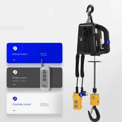 3 IN1 Remote Control 500kg Crane Hoist Wire Rope Electric Aluminum Shell Indoor